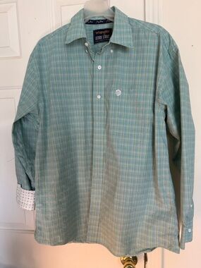 Wrangler George Strait Collection Plaid Western Shirt Men’s Long Sleeve